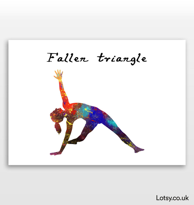 Fallen Triangle Pose - Yoga Print
