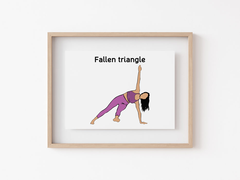 Triángulo Caído - Impresión de Yoga
