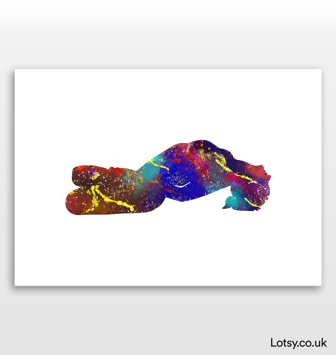 Fish Pose - Yoga Print