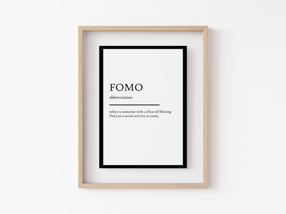 FOMO - Definition Print