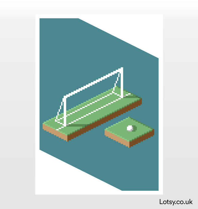 Football Pixel Art Print