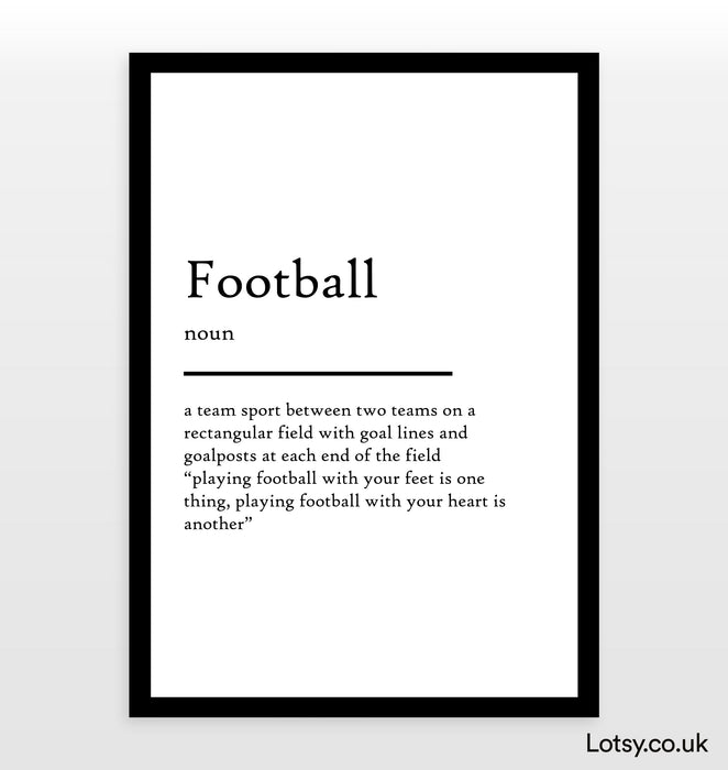 Football - Definition Print