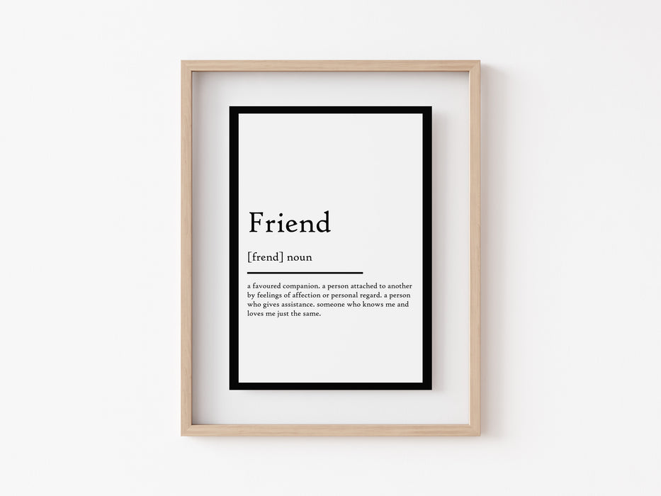 Friend - Definition Print