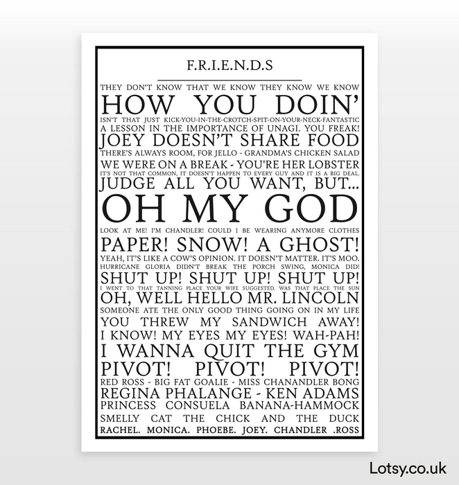 Friends - Quote poster