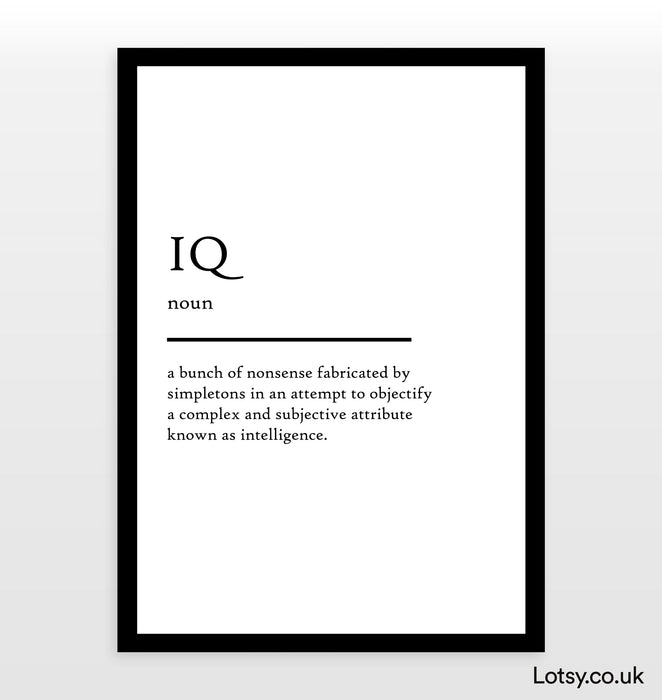 IQ - Definition Print