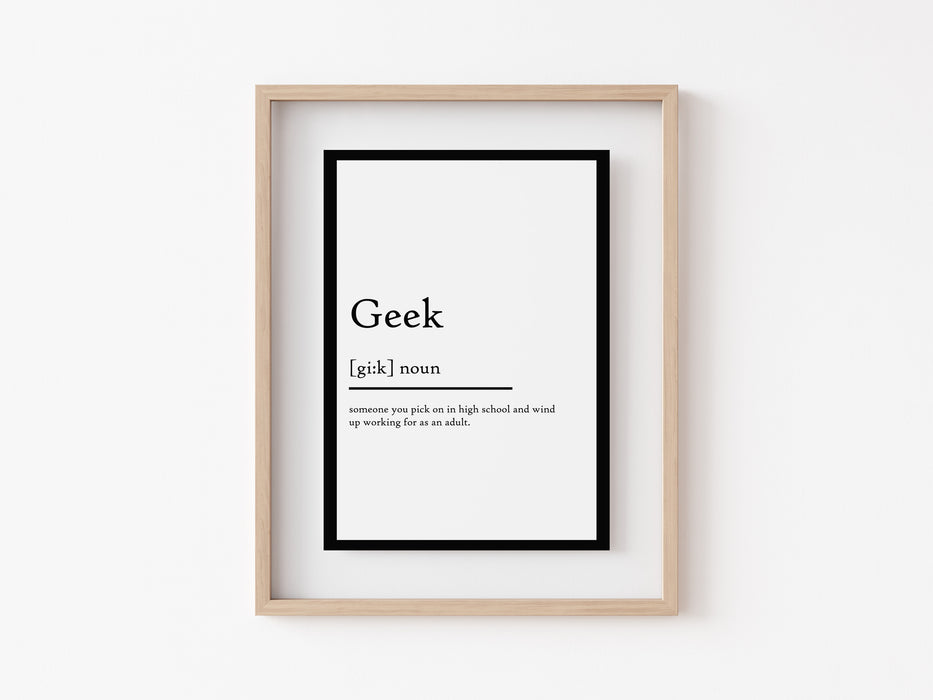 Geek - Definition Print