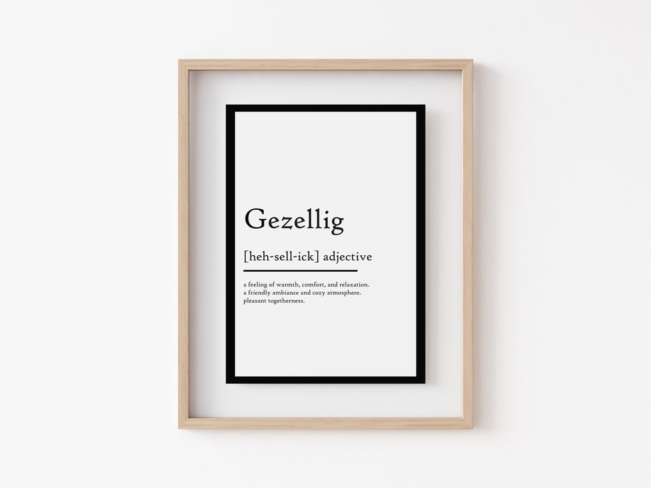 Gezellig - Definition Print