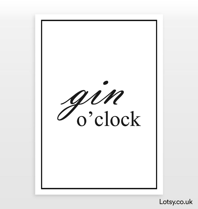 Gin O’clock Print