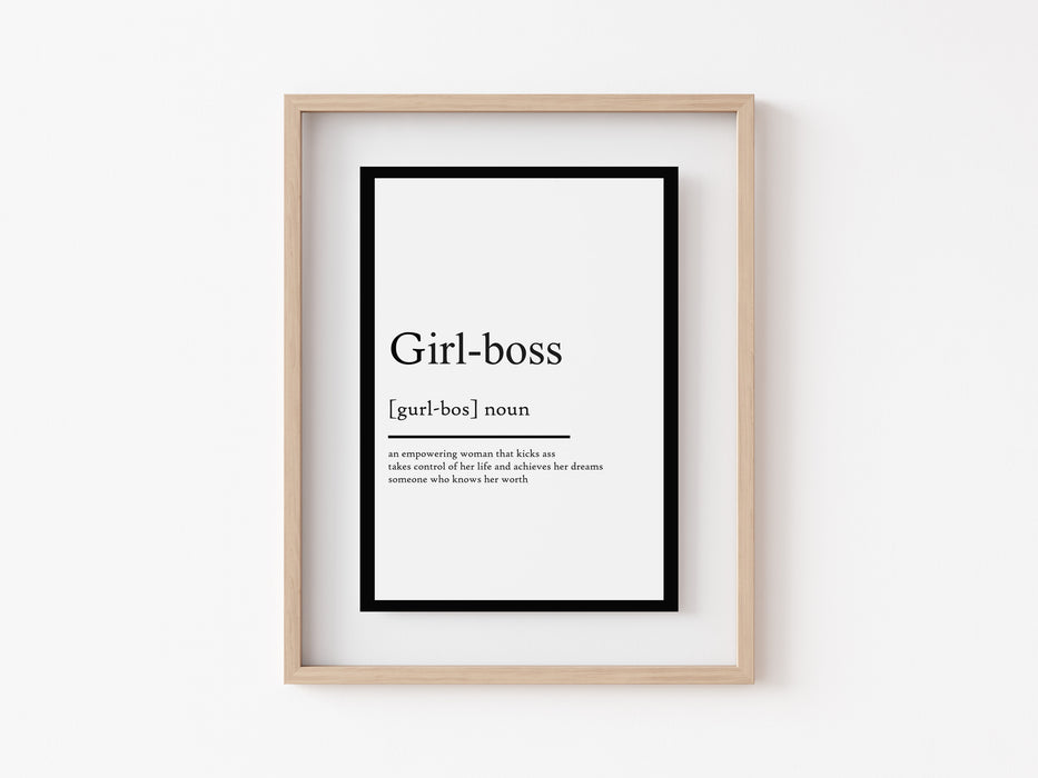 Girl Boss - Definition Print