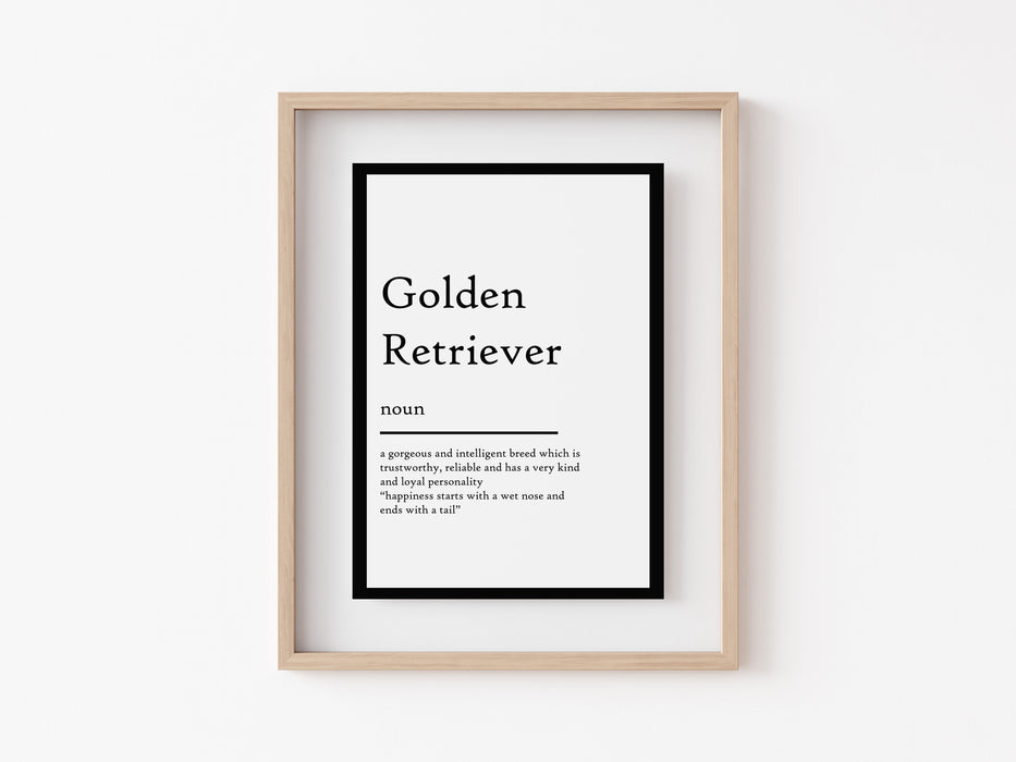 Golden Retriever - Definition Print