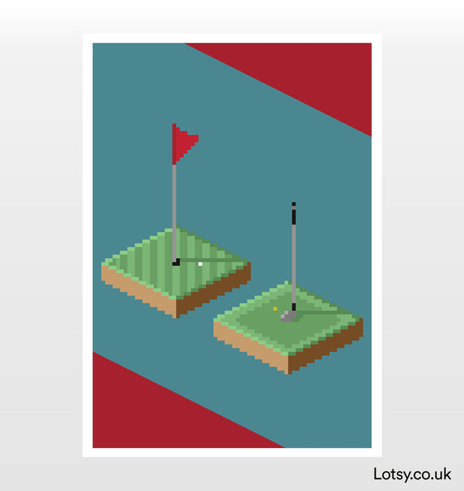 Píxel de golf Lámina artística