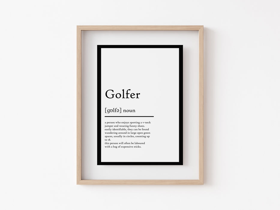 Golfista - Impresión de definición