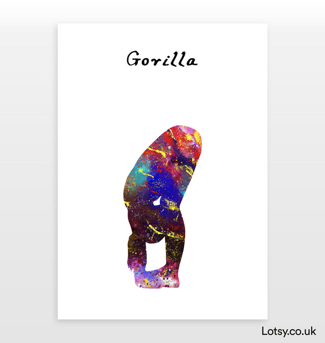Gorilla Pose - Yoga Print