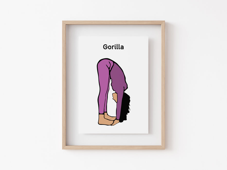 Gorilla - Yoga Print