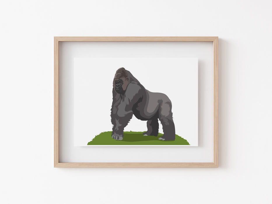 Impresión del paisaje del gorila