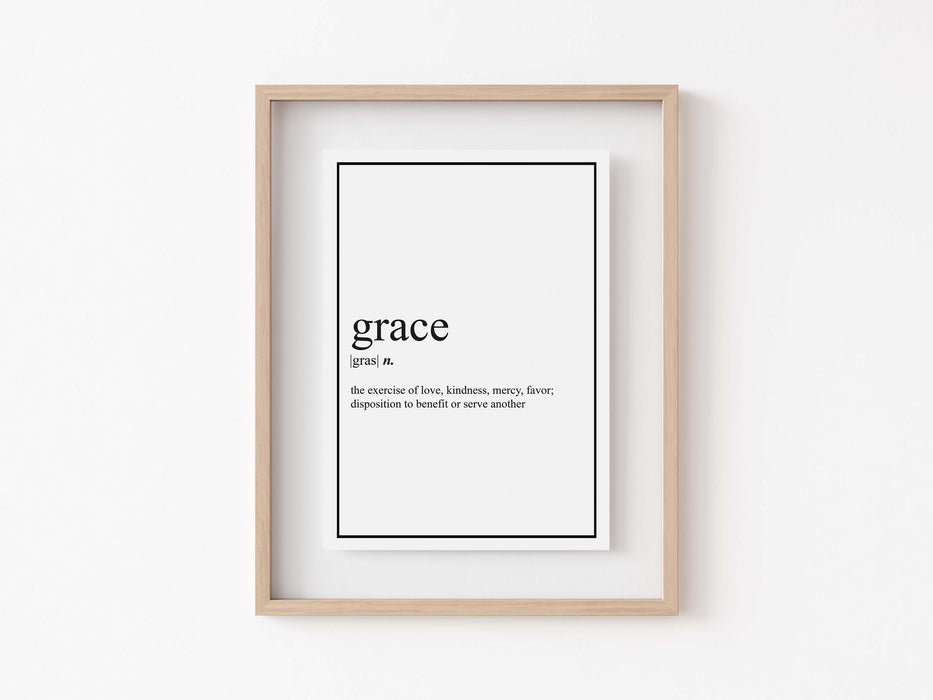 Grace - Definition Print