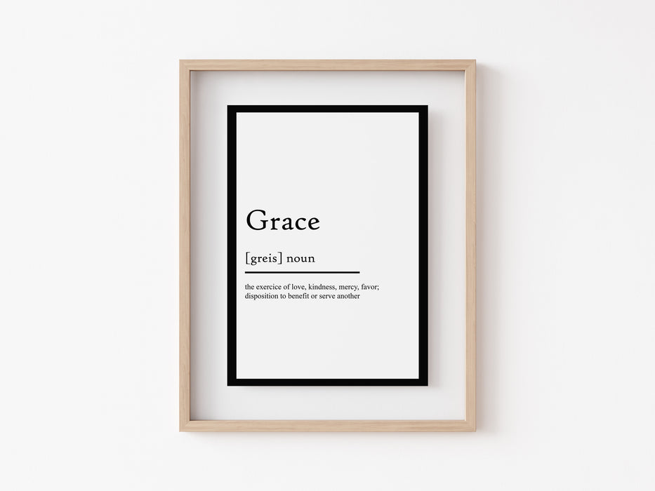 Grace - Definition Print