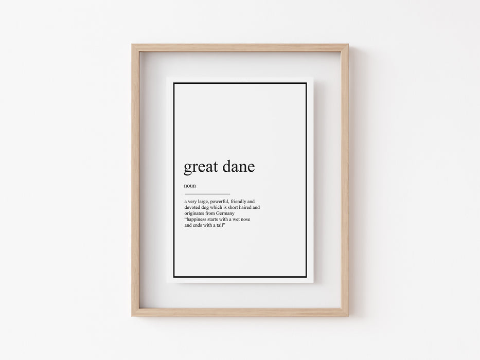 Great Dane - Definition Print