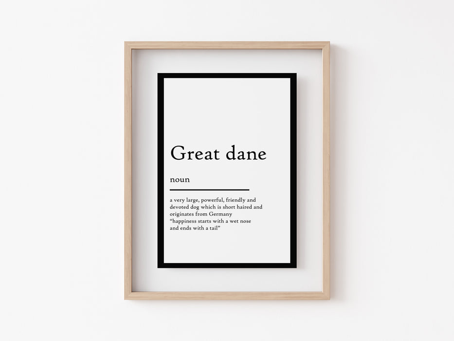 Great Dane - Definition Print