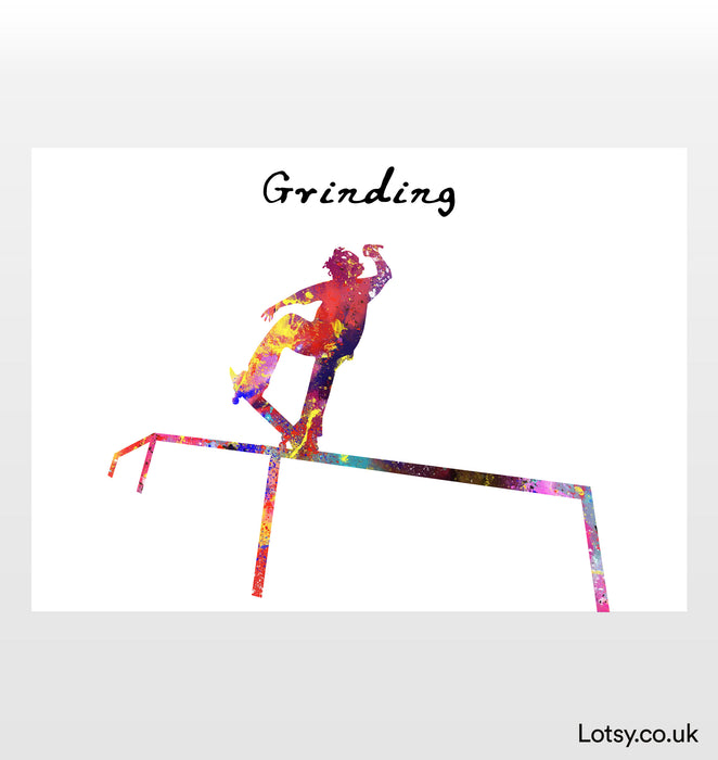 Skateboard Print - Grinding