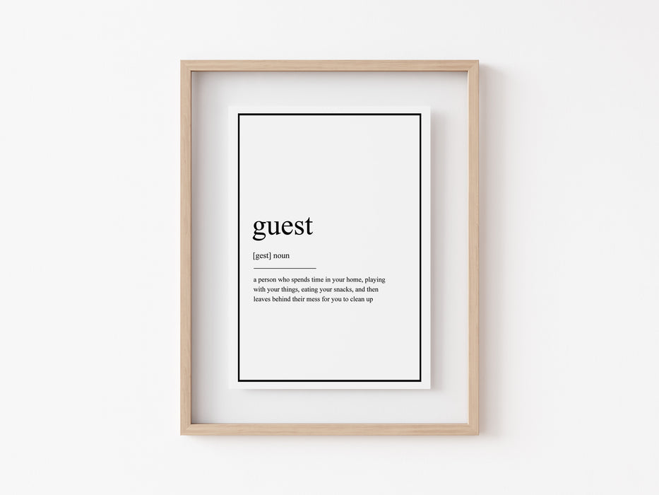 Guest - Definition Print