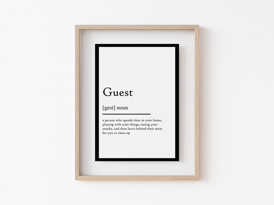 Guest - Definition Print