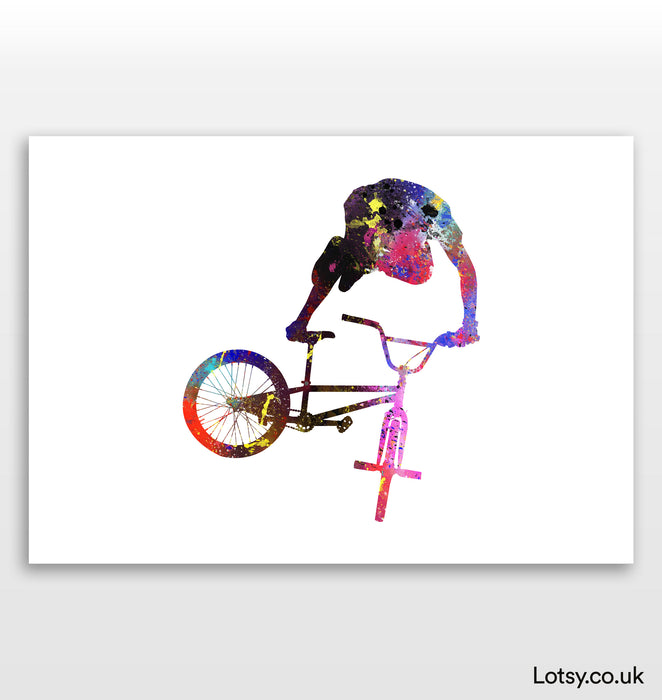 BMX Hand Stand Print