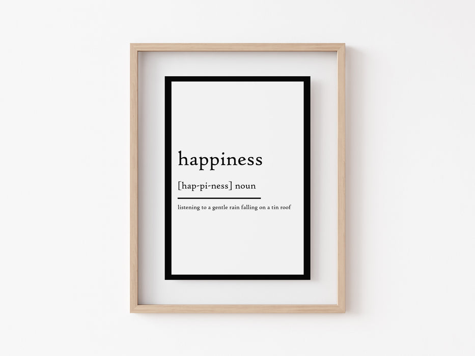 Felicidad - Impresión de definición