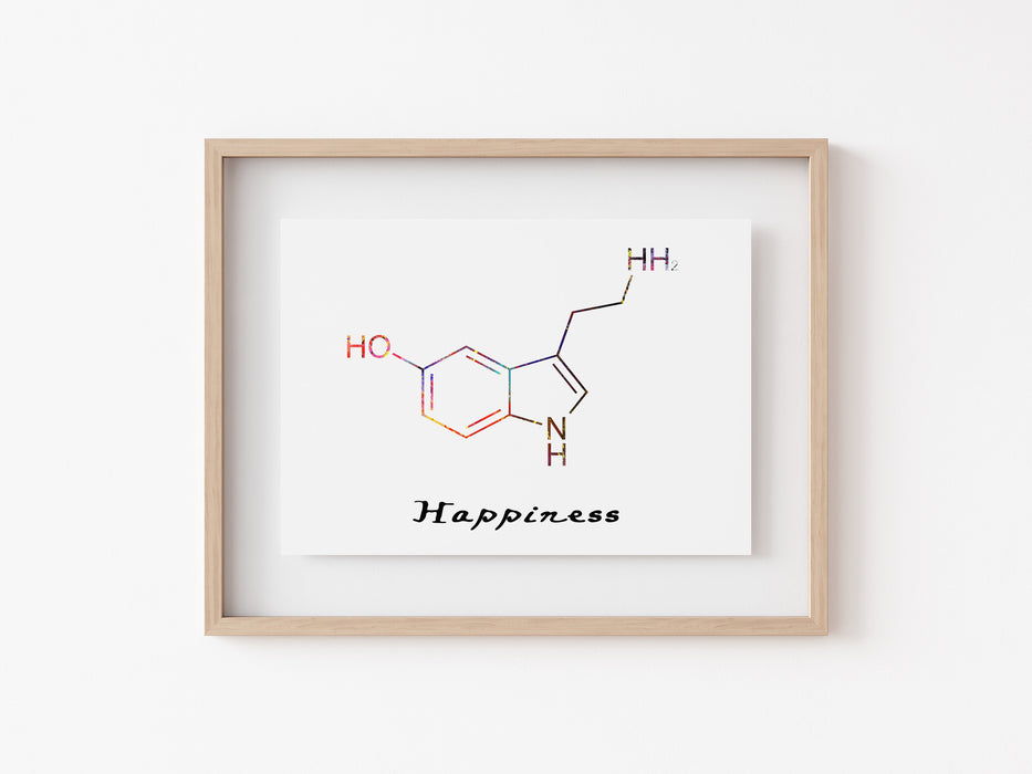 Dopamine - Happy - Molecule print