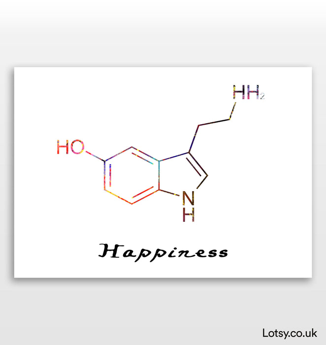 Dopamine - Happy - Molecule print