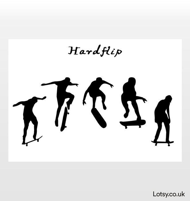 Skateboard Print - Hardflip