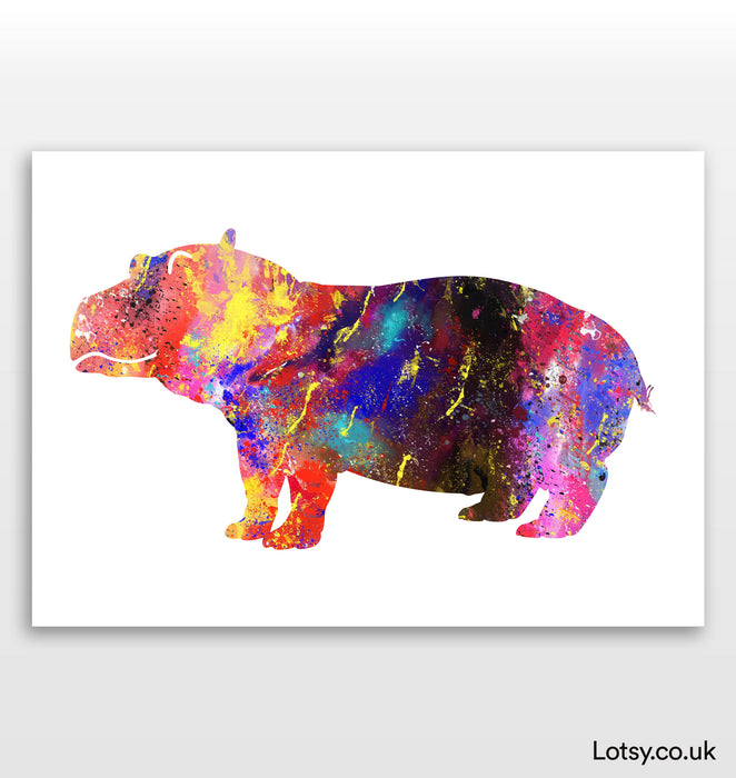 Hippopotamus Print