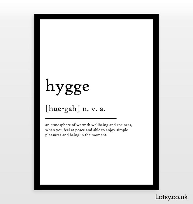 Hygge - Impresión de definición