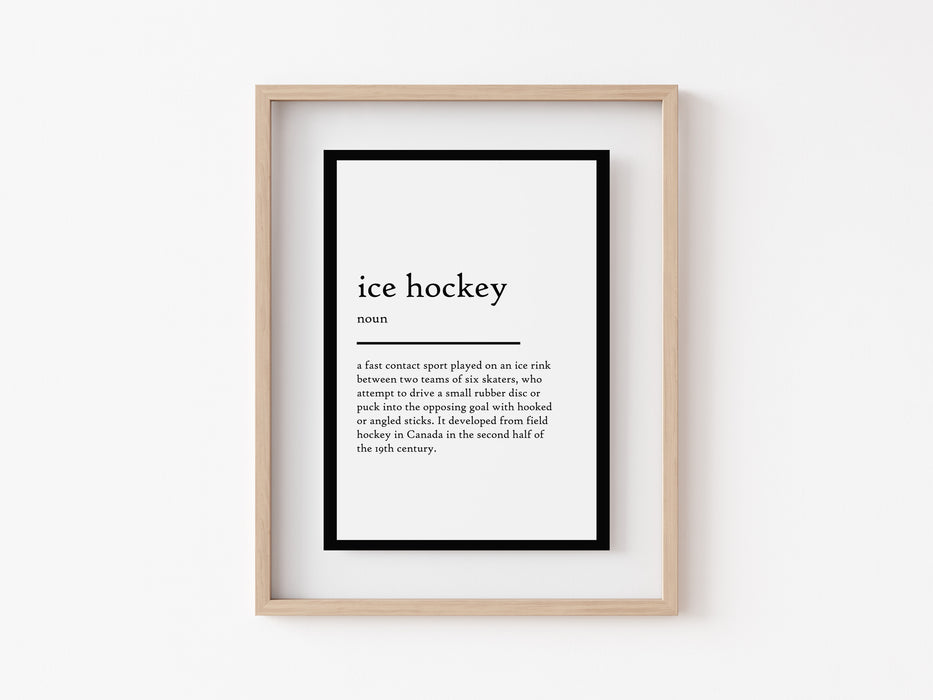 Hockey sobre hielo - Impresión de definición
