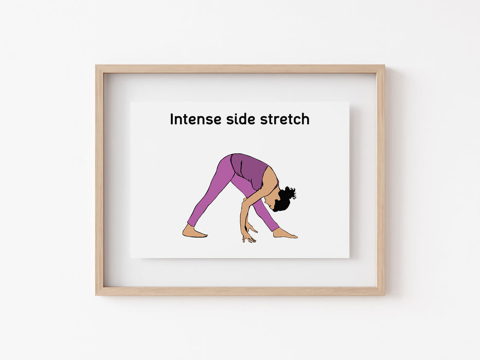 Estiramiento lateral intenso - Yoga Print