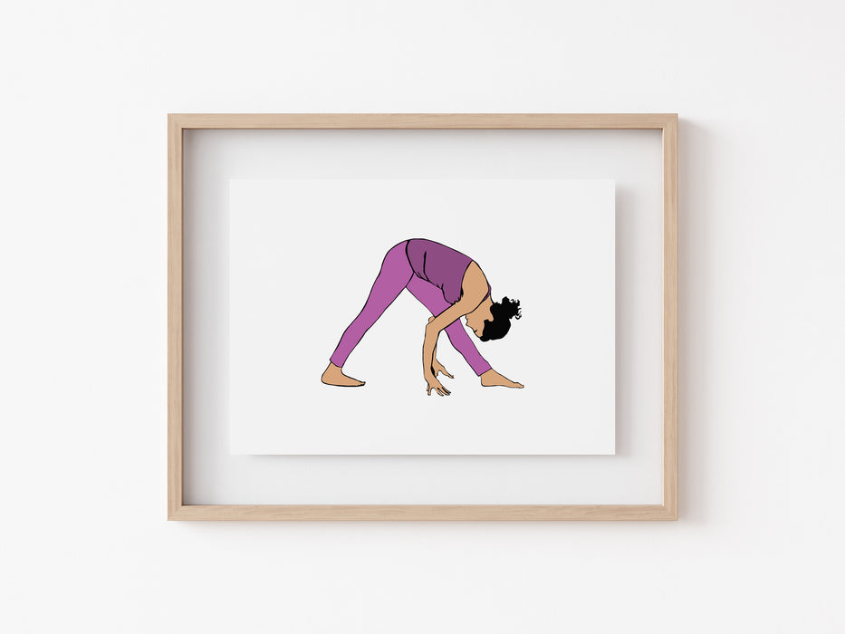 Estiramiento lateral intenso - Yoga Print