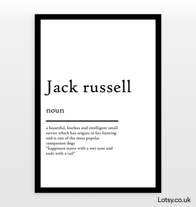 Jack Russell - Definition Print