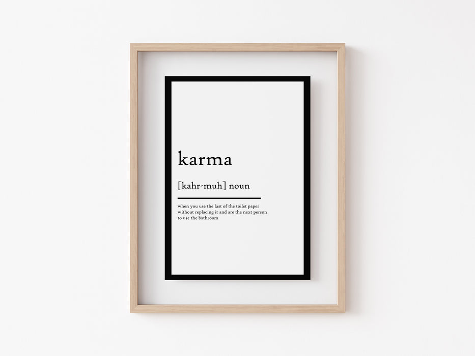 Karma - Definition Print