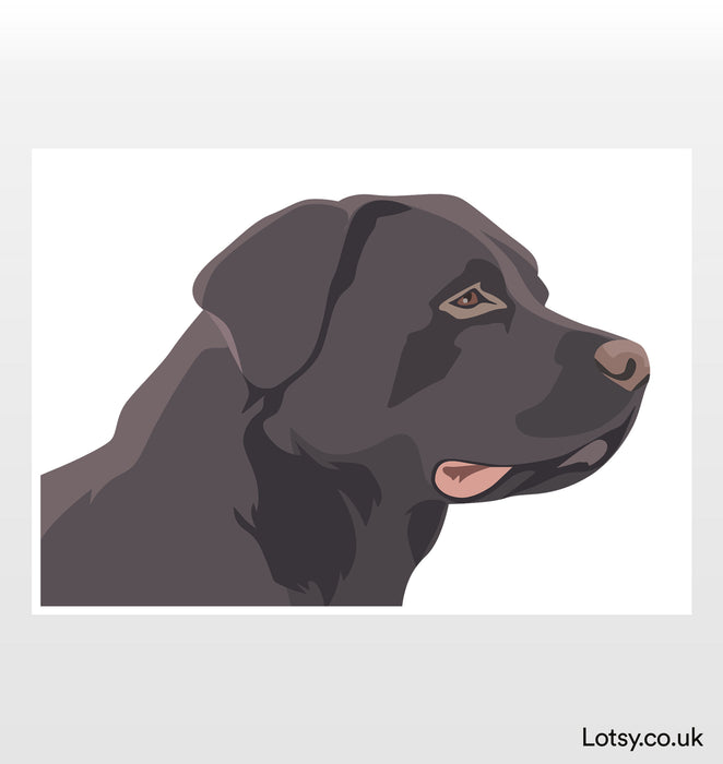 Labrador head Print