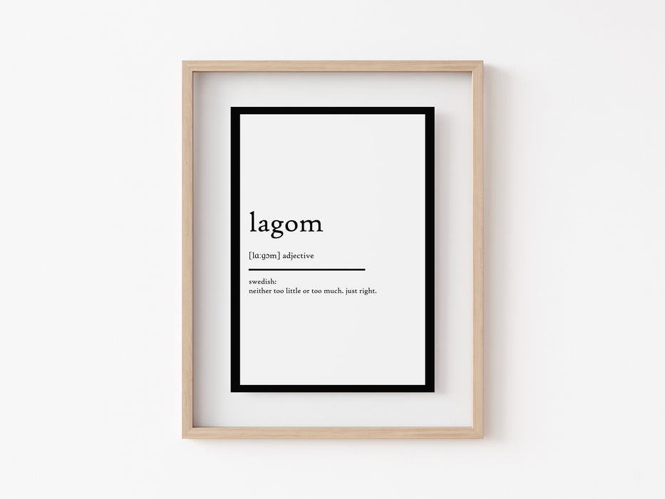 lagom - Impresión de definición