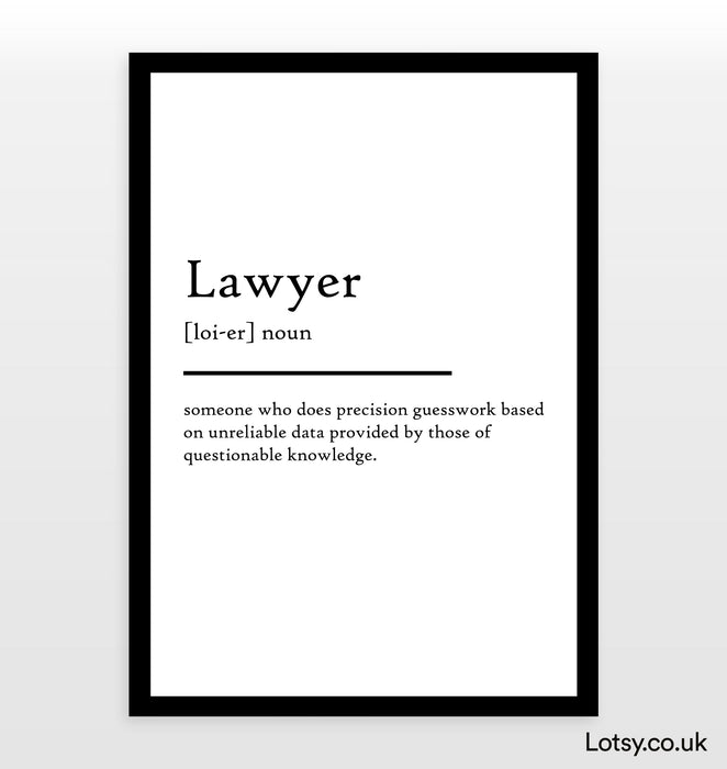 Lawyer - Definition Print