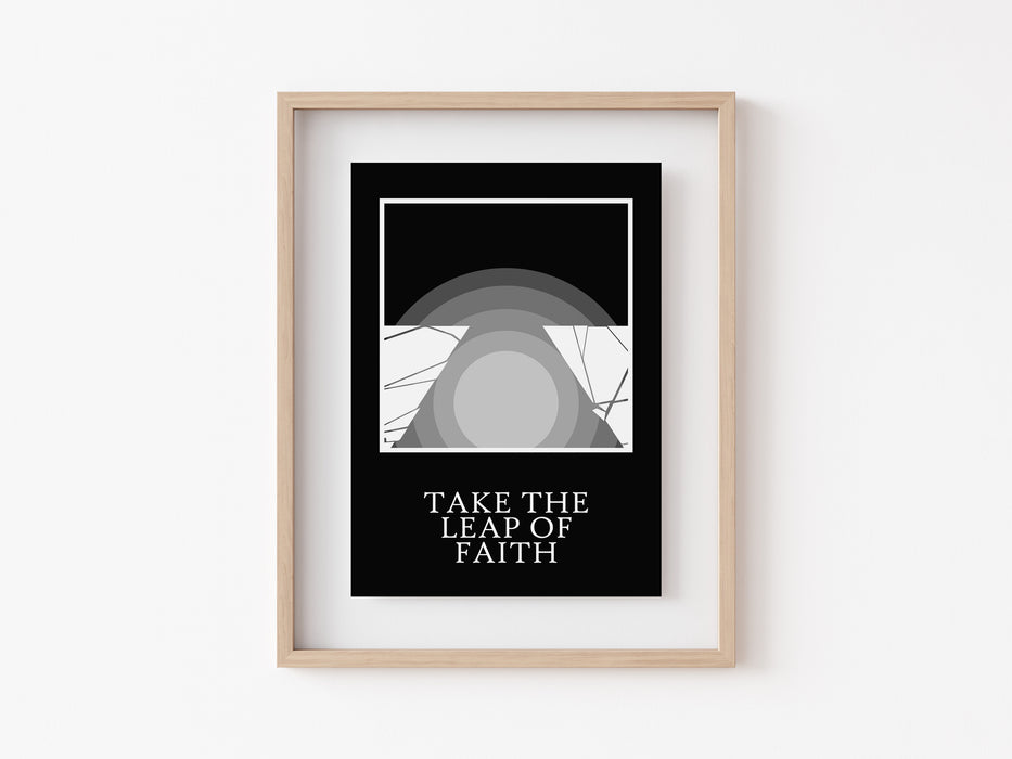 leap of Faith - Quote Print