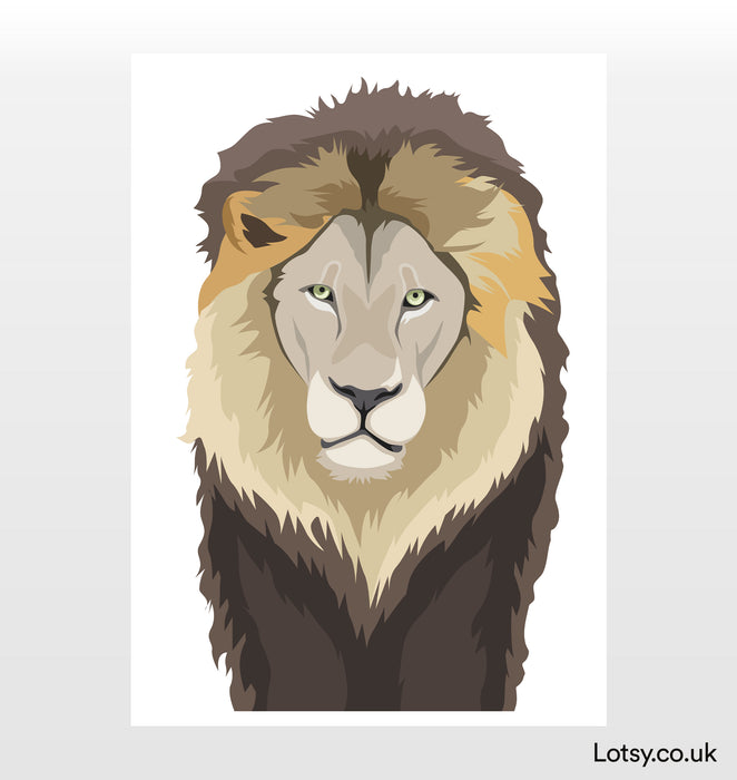 Impresión de león