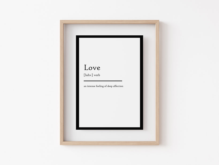 Love - Definition Print