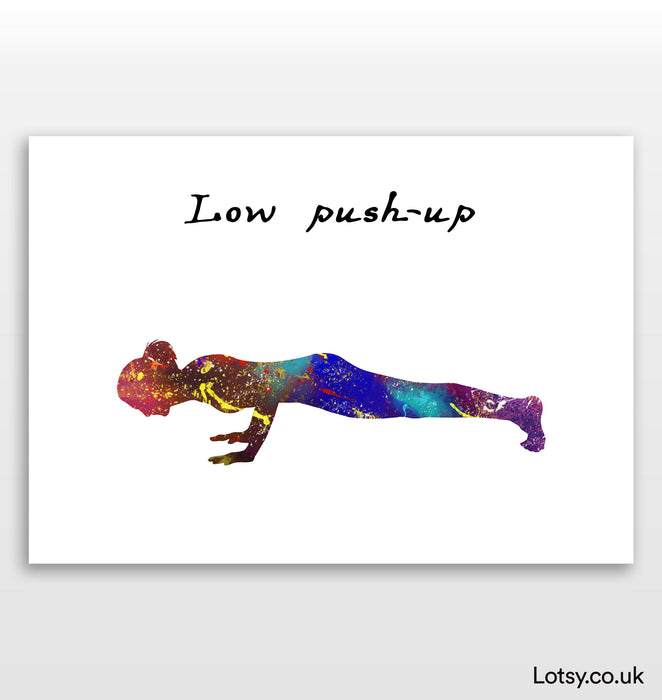 Low Push-up Pose - Yoga Print