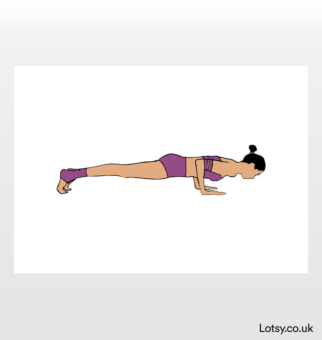 Flexiones bajas - Impresión de yoga