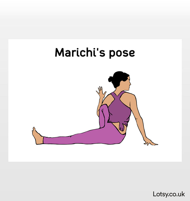 Marichi's Pose - Yoga Print