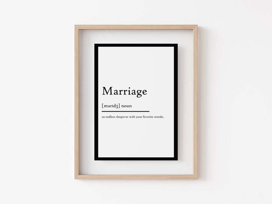 Marriage 2 - Definition Print