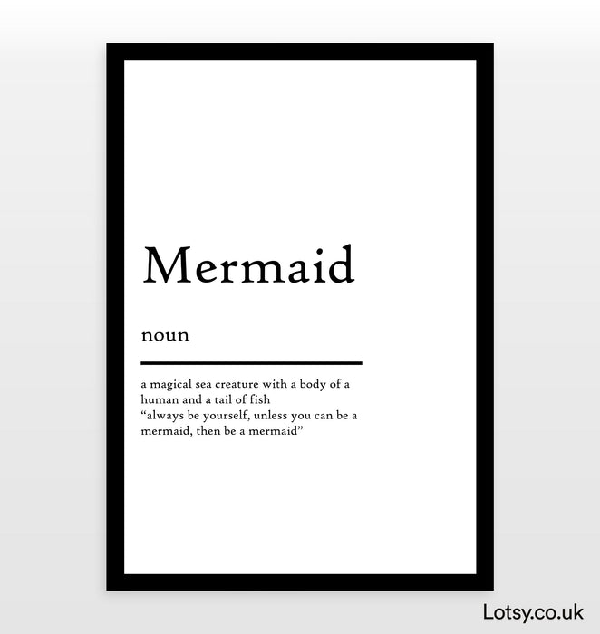 Mermaid - Definition Print