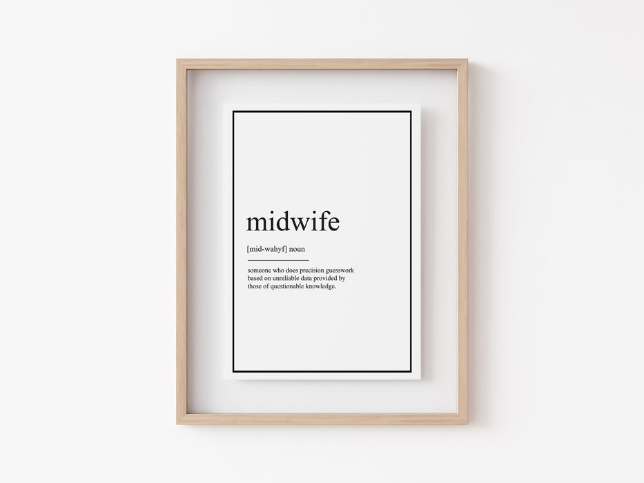 Midwife - Definition Print